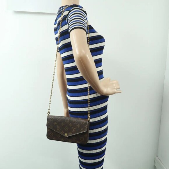 Louis Vuitton Felicie Brown W/P Monogram Canvas Shoulder Bag 1293-122524 - Picture 12 of 12